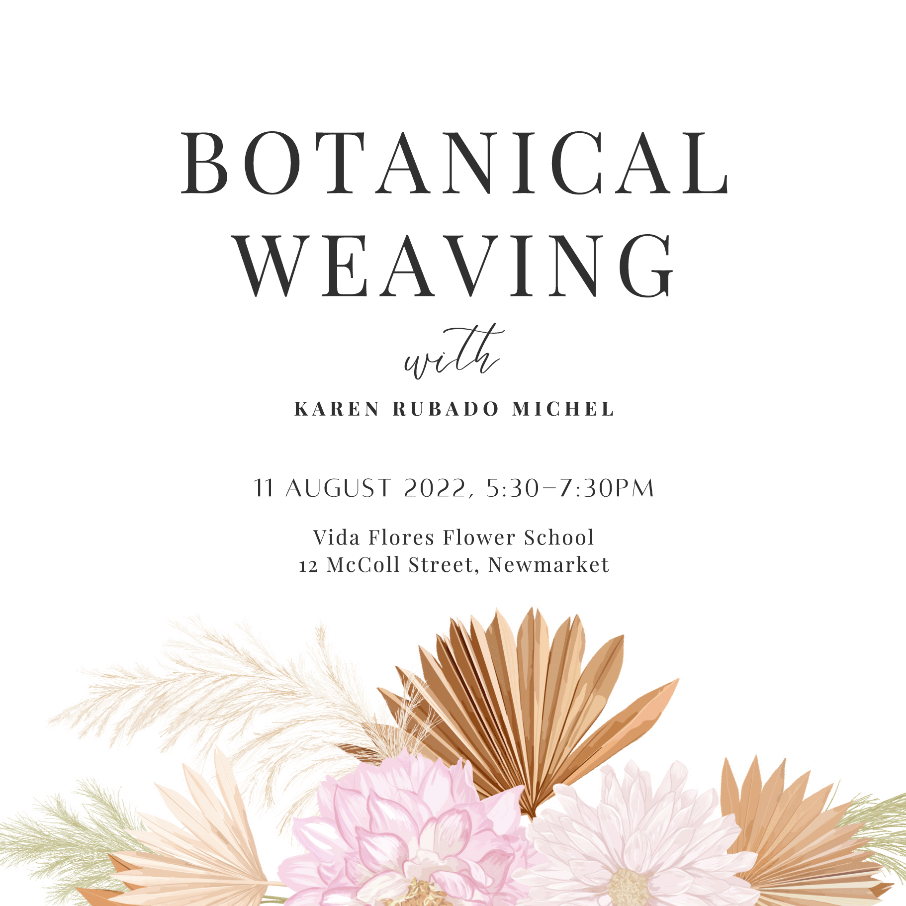 Botanical Weaving Workshop at Vida Flores