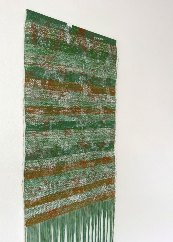 mixed messages weaving by Karen Rubado